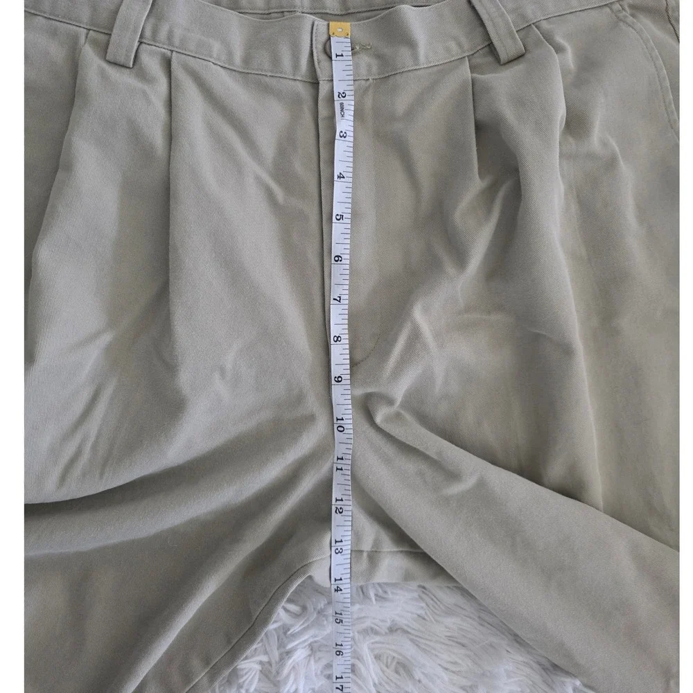 Dockers‎ Mens Pleated Relaxed Fit Khaki Chino Pants Tan Cotton 40x34